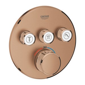Dalis dekoratyvinė potinkinio dušo/vonios termostatinio maišytuvo Grohe GRT SmartControl 3 funkcijų matinė raudono aukso spalva (Brushed warm sunset)