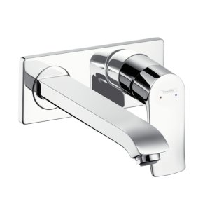 Praustuvo maišytuvas HANSGROHE Metris 225, iš sienos, su neužsidarančiu dugno vožtuvu, spalva - chromo