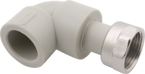 Alkūnė FV-PLAST PPR 90° Dn20 x 1/2" (su veržle)