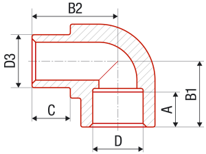 Alkūnė FV-PLAST PPR 90° Dn25