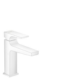 Praustuvo maišytuvas HANSGROHE Metropol 110, su "push-open" dugno vožtuvu, spalva - balta matinė
