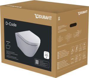 Pakabinamas unitazas Duravit Rimless, su lėtai užsidarančiu dangčiu, bakelis į komplektą neįeina