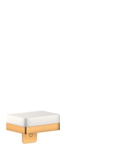 Muilo dozatorius AXOR Universal Softsquare su lentynėle, šlifuoto aukso spalva (Brushed Gold Optic)