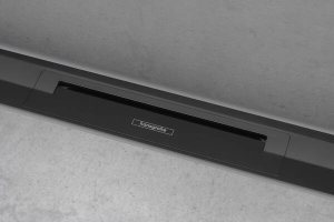 Grotelės Raindrain Flex 80cm (trumpinama iki 500mm), montavimui prie sienos, juodos matinės