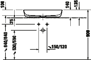 Praustuvas Duravit Luv 700mm šlifuota apačia
