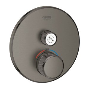 Dekoratyvinė dalis potinkinio dušo maišytuvo Grohe SmartControl 1 funkcijos matinė grafito spalva  (Brushed hard graphite)