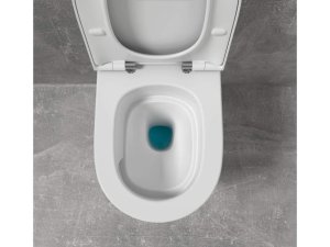 Kombinuoto pastatomo unitazo puodas JIKA Cubito Style Vortex Rimless universalus nuotakas, montuojamas glaudžiai prie sienos; 3/4,5 l vienam nuplovimui