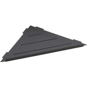 Kampinė lentynėlė Bemeta Cytro 297×2×210 mm, įmontuojama į plyteles, juoda matinė