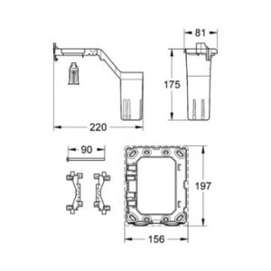 Rinkinys GROHE kvapiosioms tabletėms talpinti.