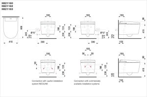 Pakabinamas unitazas Laufen CLEANET ALVIA, Rimless, su higieninio dušo funkcija, pakabinamas, automatinio atsidarymo/užsidarymo f-ja, spalva - balta LCC (LAUFEN Clean Coat)