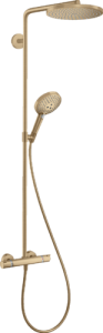 Termostatinė dušo sistema HANSGROHE Raindance Select S 240, 1 srovės, spalva - šlifuotos bronzos (brushed bronze)