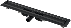 Dušo latakas Alcadrain APZ101BLACK Low, 750 mm, pažemintas, nerūdijantis plienas, matinės juodos spalvos