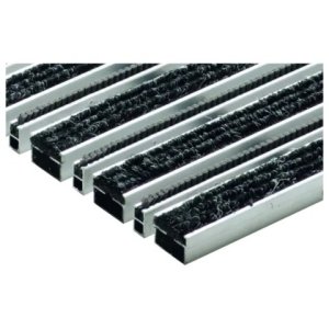 Grotelės VARIO 2.0 veltinio ir šepečio juostelės su nerūdijančio plieno profiliu 750x50cm