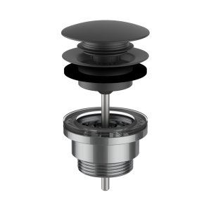Vožtuvas dugno Laufen, "click-clack" tipo, PVD titanium black matt