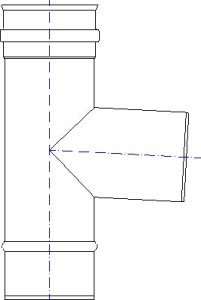Vienasienis nerūdijančio plieno 90° trišakis JEREMIAS FU15 Dn120