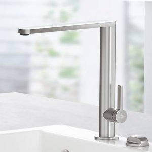 Plautuvės maišytuvas VILLEROY&BOCH Finera nerūdijančio plieno spalvos