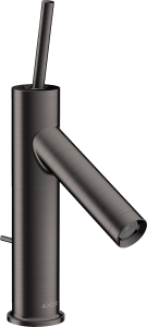 Praustuvo maišytuvas AXOR Starck 90 su svirtiniu (pop-up) dugno vožtuvu, šlifuoto juodo chromo spalvos (Brushed Black Chrome)
