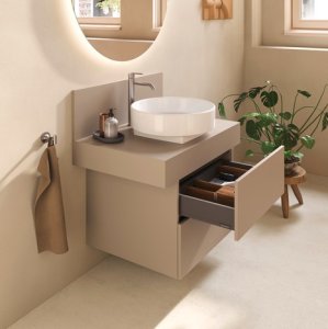 Praustuvo maišytuvas Duravit Balcoon, XL dydis, su Fresh Start ir Minus Flow, be dugno vožtuvo, nerūdijančio plieno spalvos