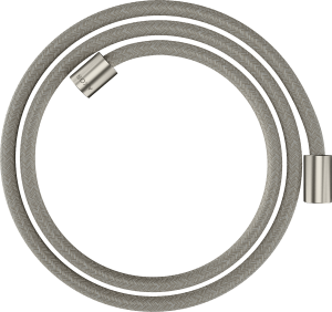 Dušo žarna AXOR ShowerSolutions, tekstilinė, 1,60 m, cilindrinės jungtys, nerūdijančio plieno spalvos (Stainless Steel Optic)