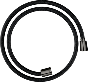 Dušo žarna AXOR ShowerSolutions, tekstilinė, 1,25 m, kūginė ir cilindrinė jungtys, poliruoto juodo chromo spalvos (Polished Black Chrome)