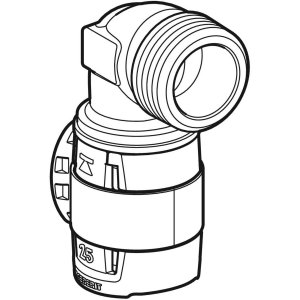 Alkūnė 90° išorinis sriegis bronza d25mm, R1, Geberit Flowfit