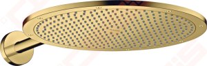Dušo galva su laikikliu iš sienos AXOR ShowerSolutions, 350 1jet, poliruoto aukso spalvos (Polished Gold Optic)