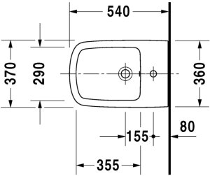 Pakabinama bidė Duravit Durastyle 370x540 mm