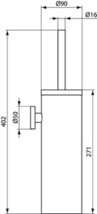 Ideal Standard IOM laikiklis WC šepečio, pakabinamas, chromas