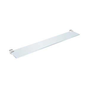 Stiklinė lentynėlė Jika CUBITO PURE, 600 mm, su laikikliais, matinis stiklas, chromas