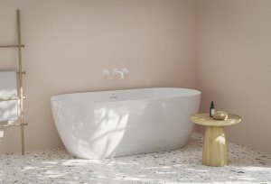 Vonia Ravak Freedom O TEC 170x77 cm, su chromo spalvos sifonu ir perpylimo dangeliu
