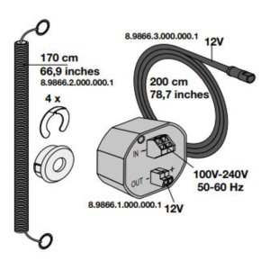Integruojamas maitinimo šaltinis Laufen elektroninėms vandens nuleidimo plokštelėms AW3 ir AW4 (100–230 V, 50–60 Hz)