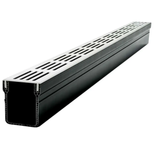 Latakas Slimline su Aluminum silver grotelėmis L-1m