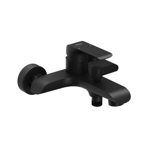 Sieninis vonios maišytuvas Ravak Flat FL 022.20, 150 mm, juodos matinės spalvos