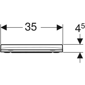Unitazo dangtis Geberit Smyle Square su soft close mechanizmu 