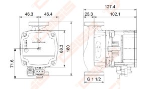 Cirkuliacinis siurblys Grundfos ALPHA1 L 25-60 180mm