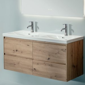 Praustuvas Laufen LUA 1200x460x180 mm, dvigubas, su 1 anga maišytuvui viduryje