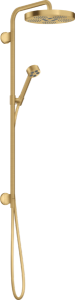 Dušo sistema AXOR One, potinkiniam montavimui, su 280 1jet lietaus dušo galva, šlifuoto aukso spalvos (Brushed Gold Optic)