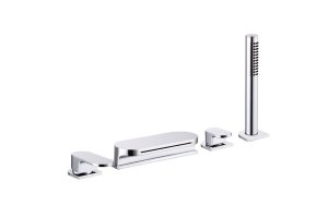 Vonios maišytuvas Ravak Chrome CR 025.00, 4 dalių, iš vonios krašto