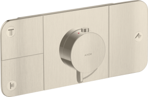 Dekoratyvinė dalis AXOR One potinkiniam termostatiniam maišytuvui, 3 fuknkcijų, šlifuoto nikelio spalvos (Brushed Nickel)