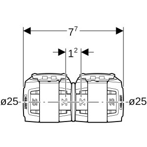 Mova PPSU d25mm, Geberit Flowfit