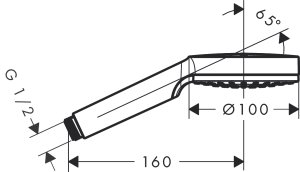 Dušo galva HANSGROHE Croma Select S Vario 110