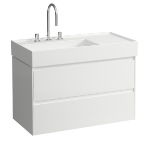 Spintelė praustuvui Laufen LANI 880x450x515mm, 2 stalčiai, tinka praustuvui H810338, spalva - balta blizgi