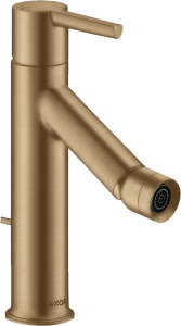 Bidė maišytuvas AXOR Starck su svirtiniu (pop-up) dugno vožtuvu, šlifuotos bronzos spalvos (Brushed Bronze)