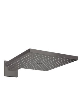 Dušo galva su laikikliu iš sienos HANSGROHE Raindance E 300, 1 srovės, spalva - šlifuoto juodo chromo (brushed black chrome)