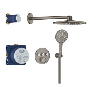 Potinkinis dušo komplektas Grohe Smartcontrol su apvalia galva 310 3 funkcijų 2 srovių matinės grafito spalvos