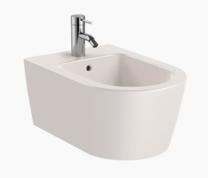 Bidė Roca INSPIRA ROUND, pakabinama, 1 anga maišytuvui viduryje, spalva - beige