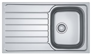 Nerūdijančio plieno plautuvė Franke SPARK SKX611-86 su ekscentriniu ventiliu, pasukimo rankenėle, dedama iš viršaus