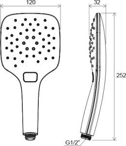 Rankinė dušo galva Ravak Air 958.00, ⌀ 120 mm