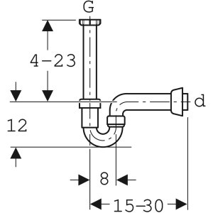 Plautuvės sifonas Geberit ø40mm