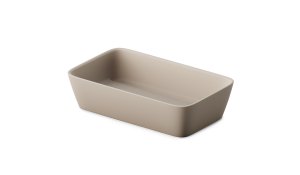 Praustuvas QUADRO ON 555x335, H125, silkstone, Matte CaffeLatte spalva